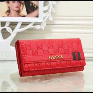 Leather Red Gucci Wallet